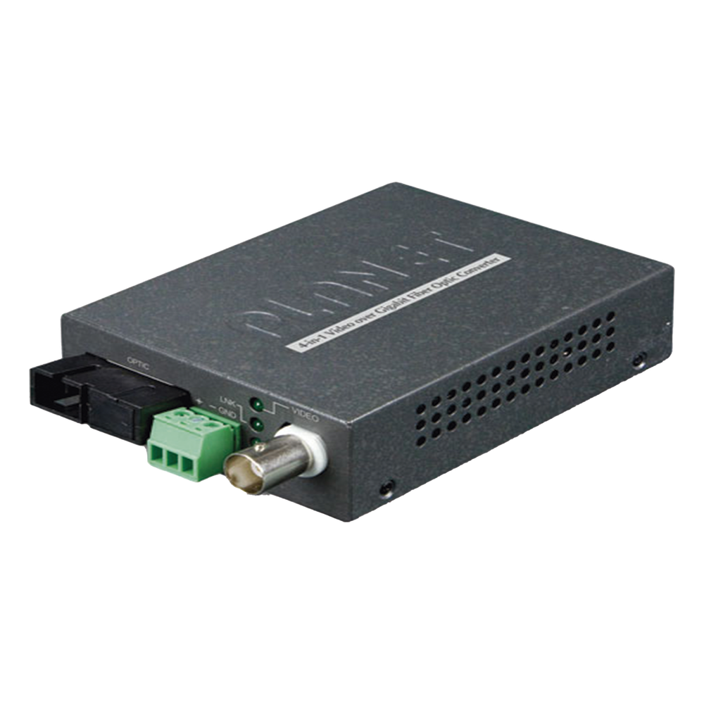 Kit Convertidor de Medios de Video Sobre Fibra Gigabit WDM-SC, Monomodo a 20 km, Tipo de Video AHD/TVI/CVI/CVBS
