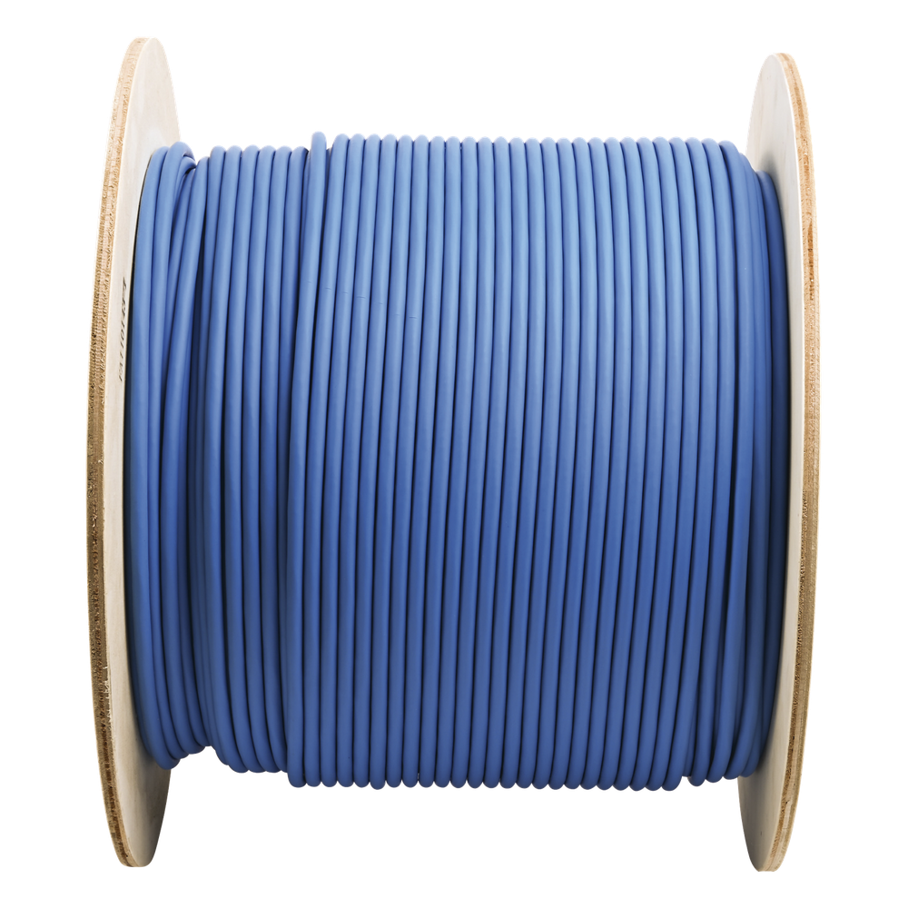 Bobina de Cable Blindado F/UTP de 4 Pares, Cat6A, Soporte de Aplicaciones 10GBase-T, LSZH (Libre de Gases Tóxicos), Color Azul, 305 Metros (1000 Pies)