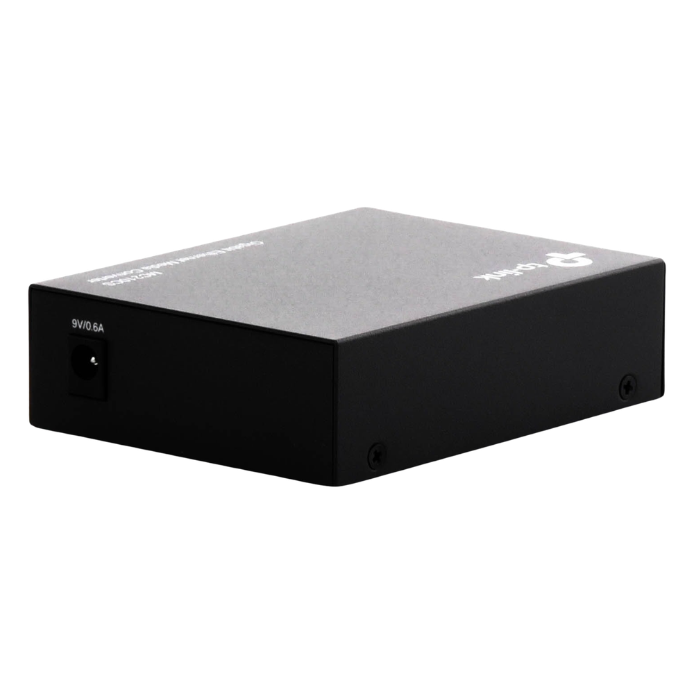 Convertidor Fibra Óptica Monomodo / 1 Puerto RJ45 10/100/1000 Mbps / Puerto Fibra Óptica SC 1000 Mbps / Hasta 20 Km / Plug and Play