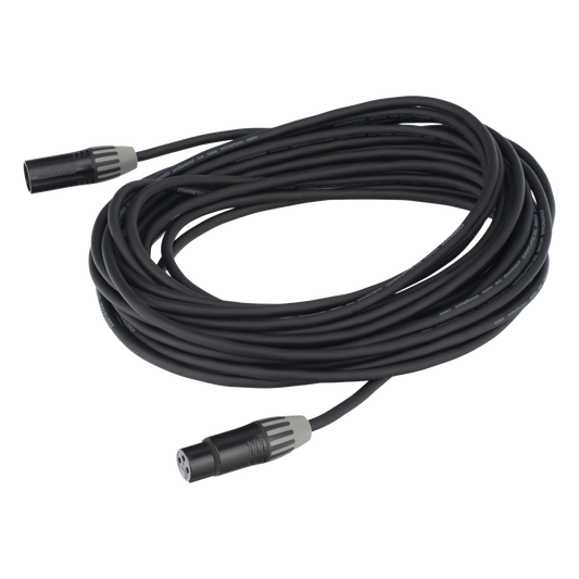 Cable XLR | 3 polos | Conector Hembra-Macho | Serie M | Carcasa Negra | Contactos Dorados | Ideal para Microfonía | Longitud 10m
