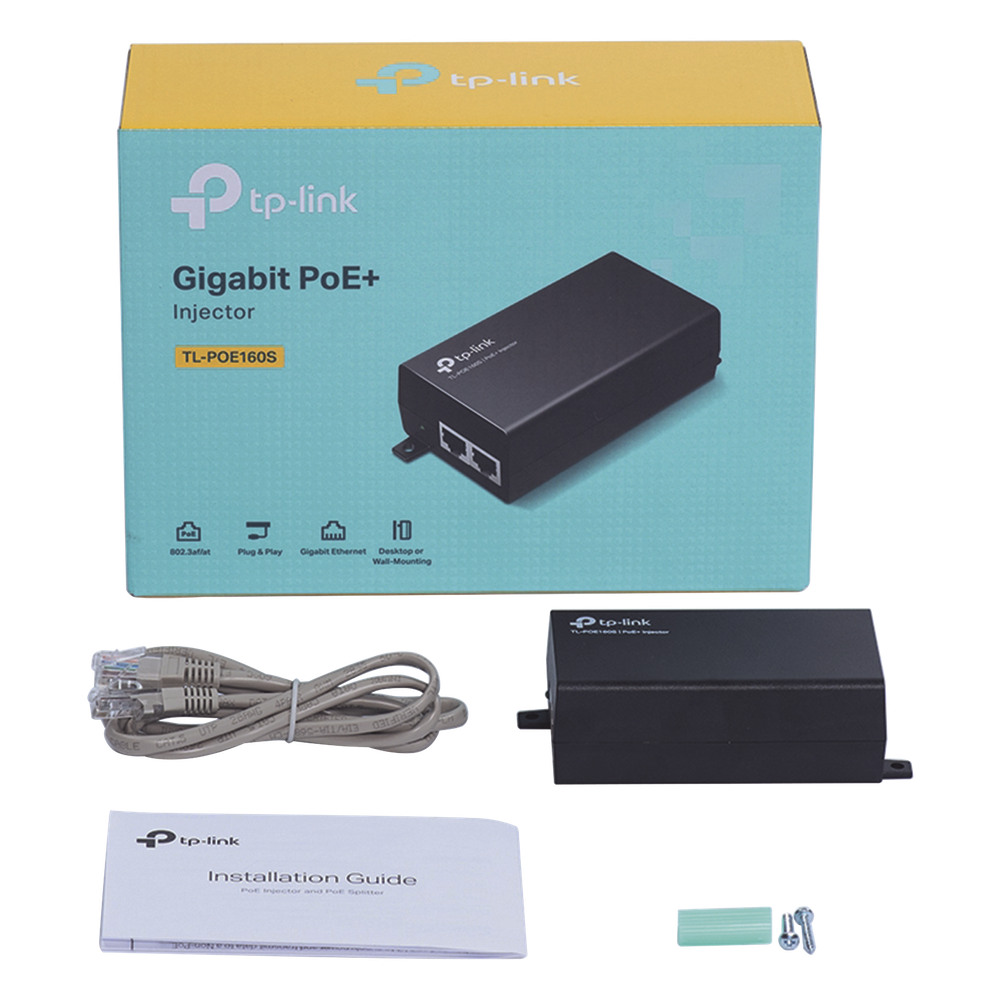 Inyector PoE+ (30W) / Gigabit 802.3 af/at / 2 puertos 10/100/1000 Mbps / Plug and Play / Fuente alimientación Integrada