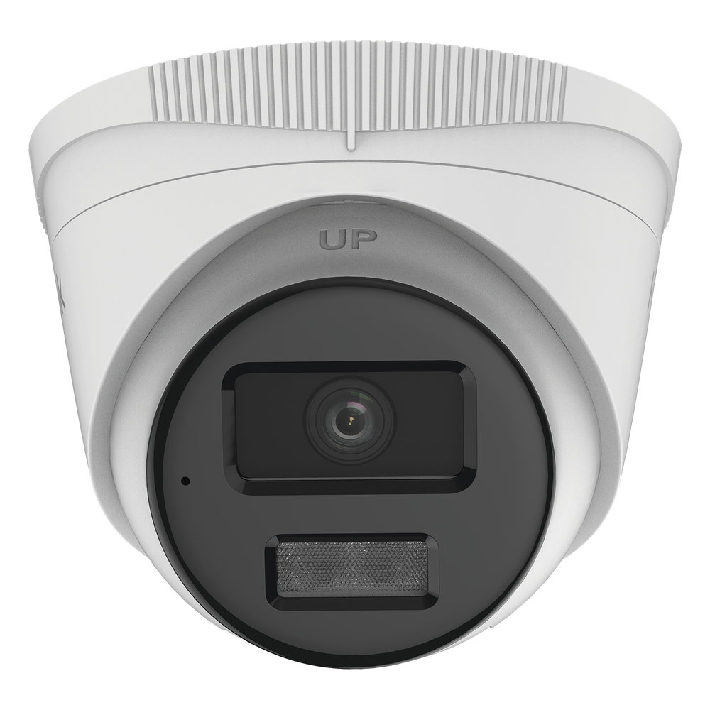 [Dual Light] Turret IP 4 Megapixel  / Lente 2.8 mm / 20 mts IR + 20 mts Luz Blanca / Micrófono Integrado / ACUSENSE Lite / Exterior IP67 / PoE / dWDR / H.265+ / ONVIF