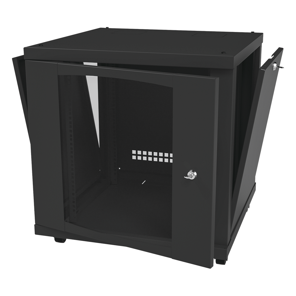 Gabinete Profesional para Telecomunicaciones de 12UR, 638 mm Profundidad.