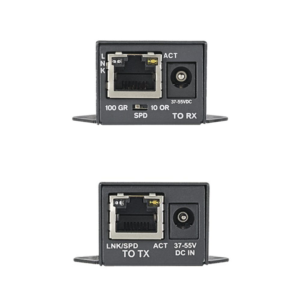 Kit de Extensor PoE/PoE+, Hasta 610 Metros (2000 ft) con Cable Cat5e o Cat6, 10/100Mbps, Incluye Transmisor, Receptor y Fuente de Alimentación