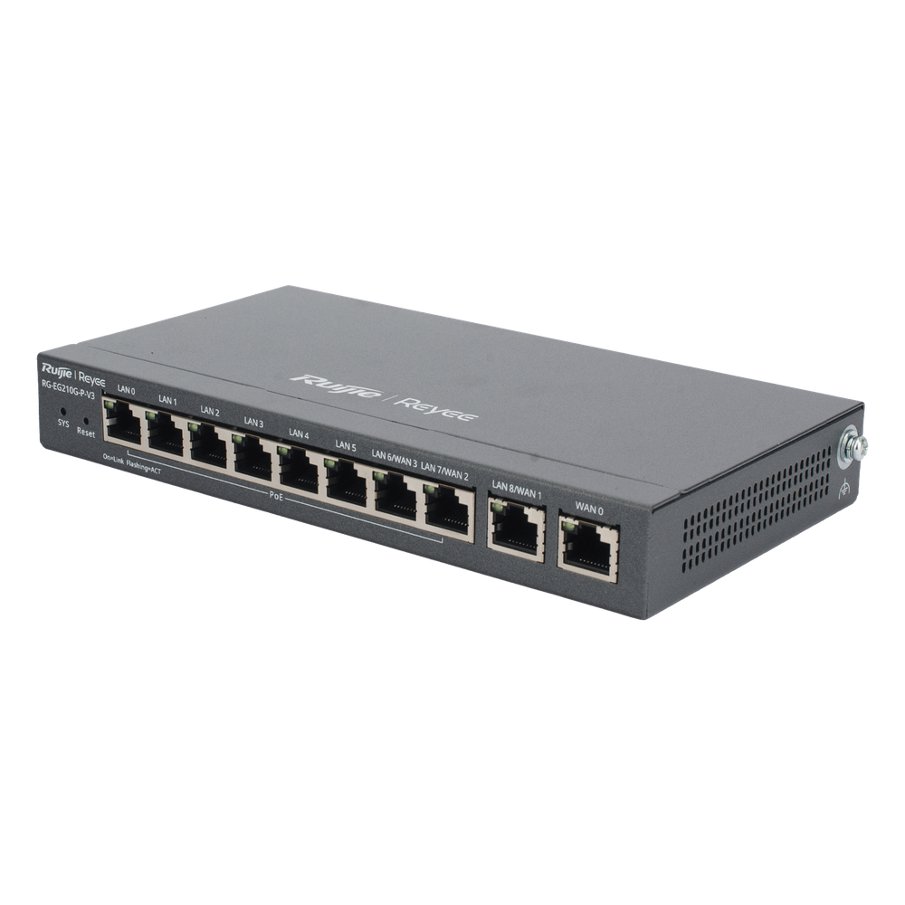 Router Balanceador con Función SD-WAN, PoE+ hasta 110 Watts, Hasta 4 Servicios de Internet y hasta 200 clientes con desempeño de 1 Gbps
