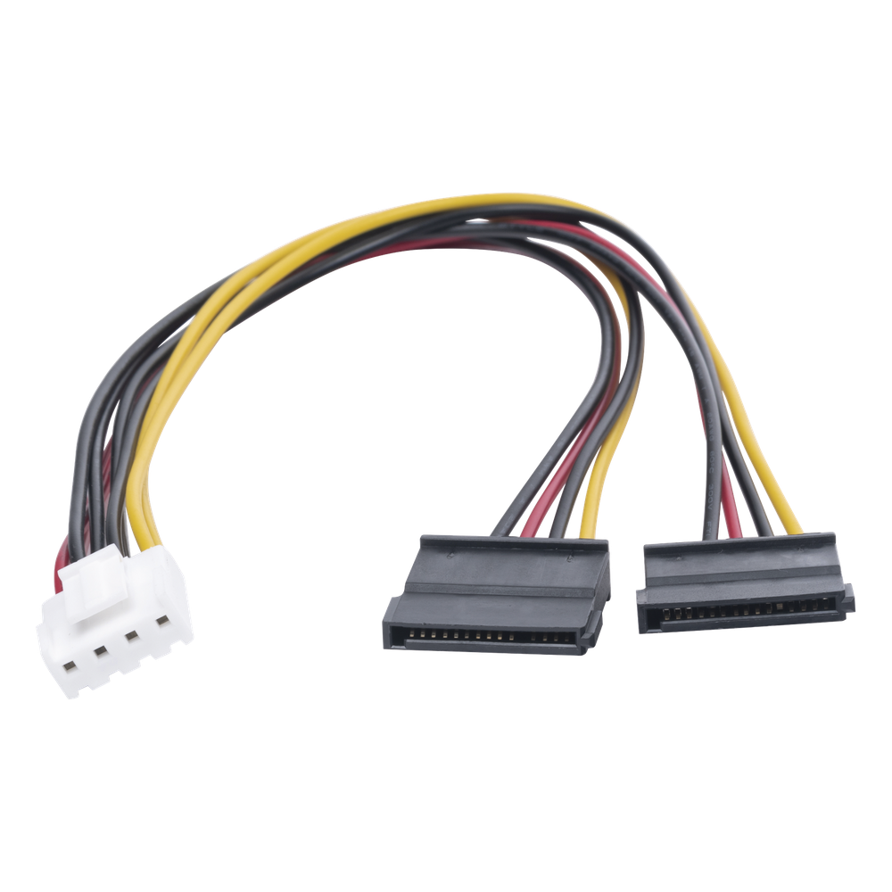 Cable Doble de Corriente SATA / Compatible con DVR's epcom / HIKVISION / 25 cms de Longitud