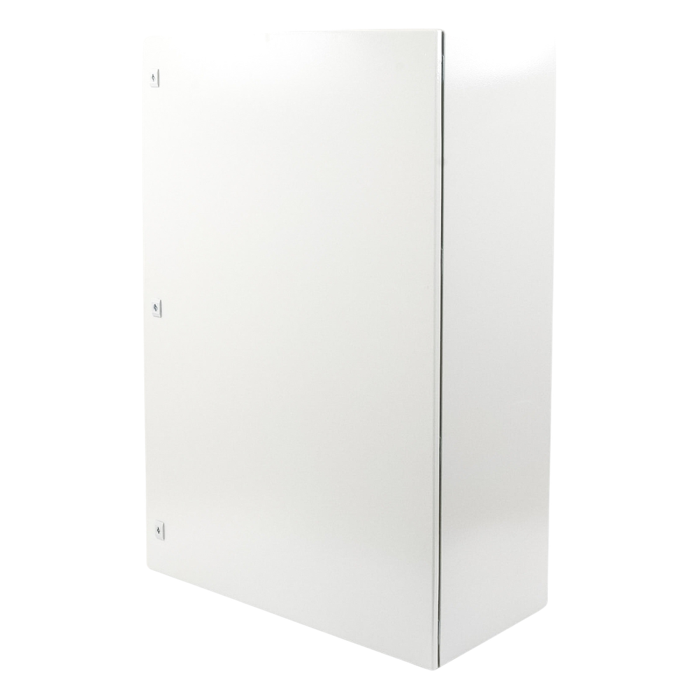 Gabinete de Acero IP66 Uso en Intemperie (800 x 1200 x 400 mm) con Placa Trasera Interior Metálica y Compuerta Inferior Atornillable (Incluye Chapa y Llave).