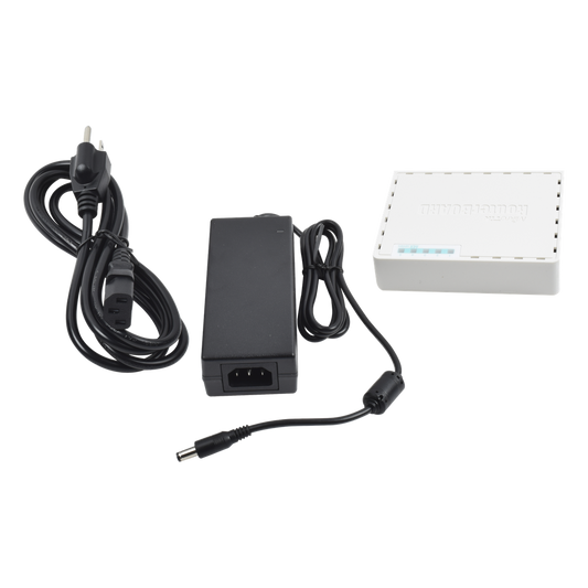 (hEX PoE LITE) RouterBoard, 5 Puertos Fast Ethernet, 4 con PoE Pasivo, 1 Puerto USB