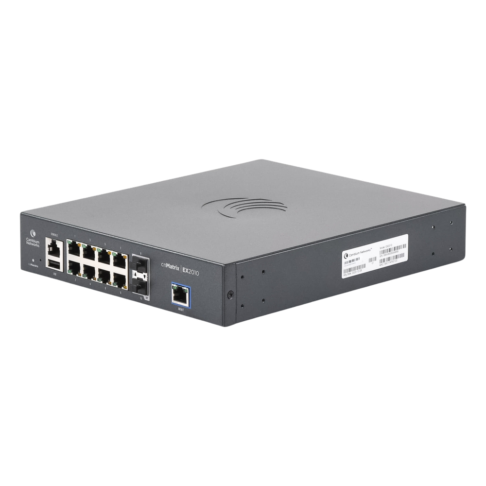 Switch inteligente cnMatrix EX2010 capa 3 de 13 puertos (8 Ethernet Gigabit, 2 SFP, 1 consola, 1 MNGMT, 1 USB) administración desde la Nube