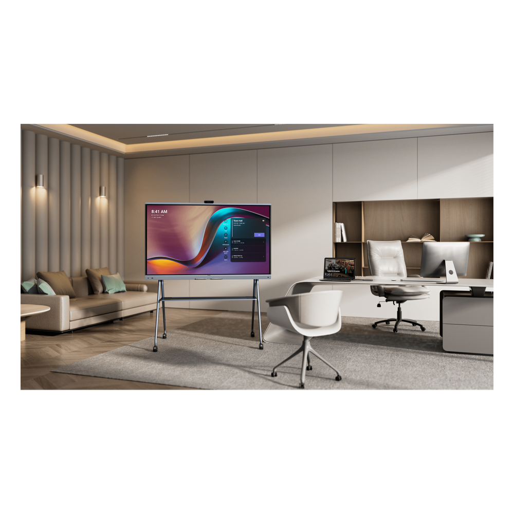 Yealink MeetingBoard 65 Pro, Centro de Colaboración Inteligente con IA, 4K UHD, Android 13, Micrófonos Integrados y Cámara Ultra Gran Angular