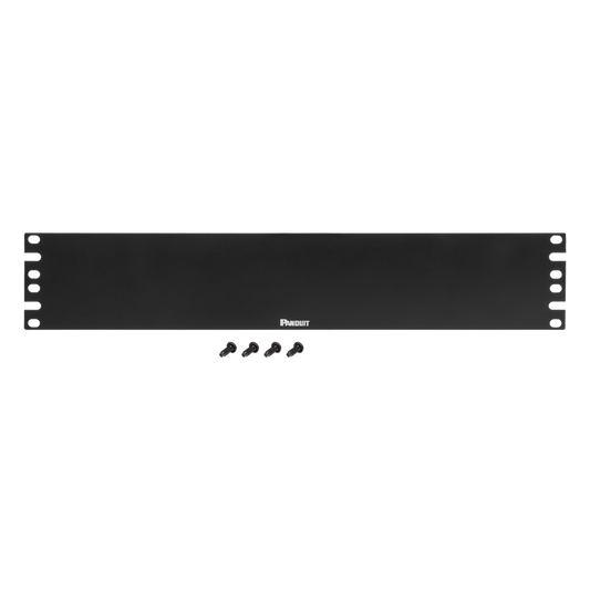 Tapa Ciega Para Rack Estándar de 19in, Plano, de Acero, 2UR, Color Negro