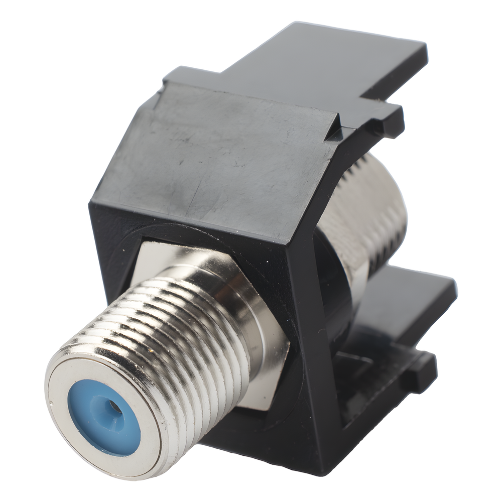Módulo Acoplador Coaxial Tipo F, Keystone, de 75 Ohms, 3.0 GHz, Color Negro