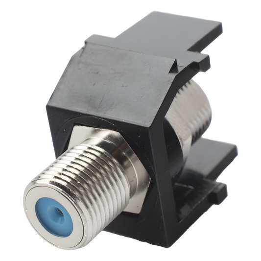 Módulo Acoplador Coaxial Tipo F, Keystone, de 75 Ohms, 3.0 GHz, Color Negro
