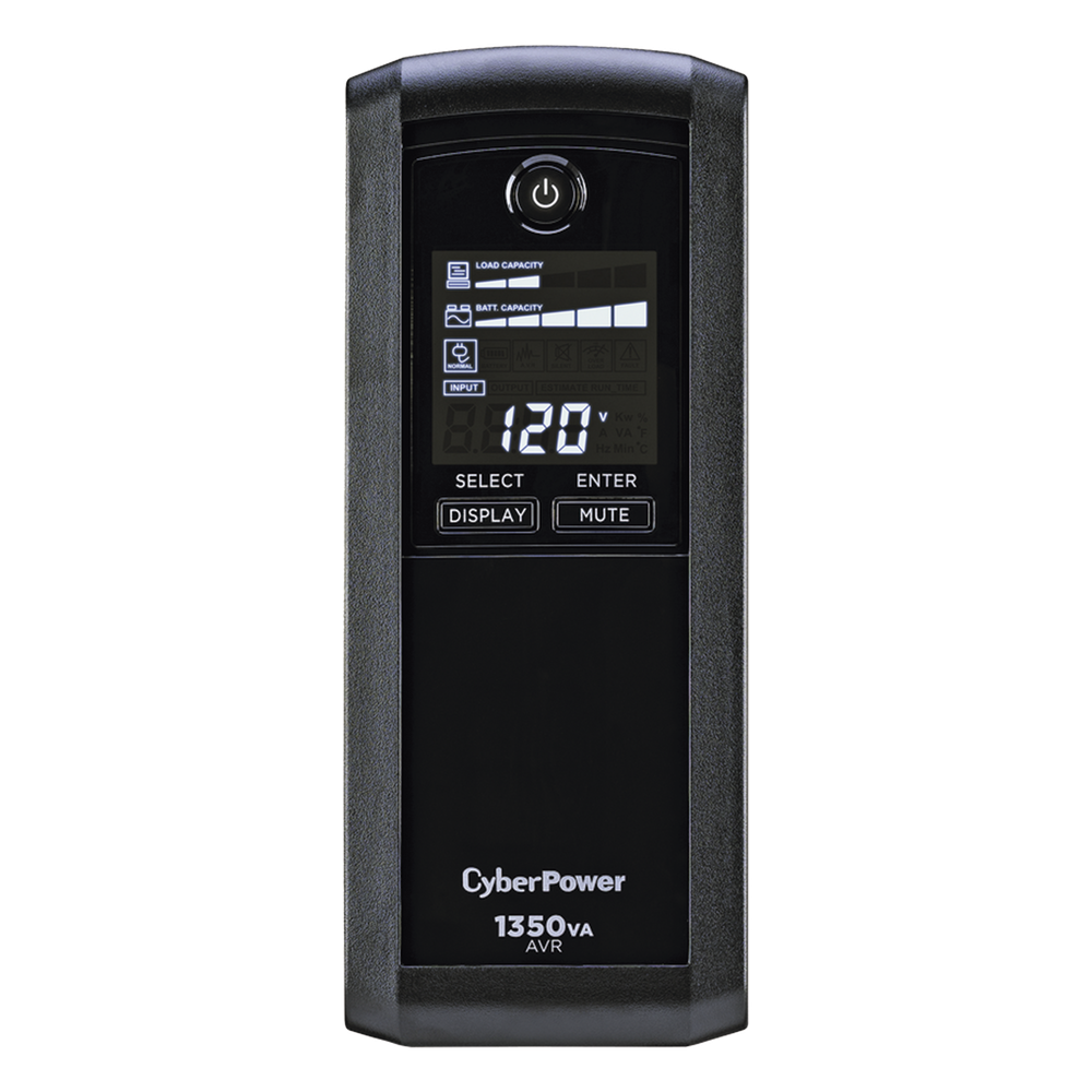 UPS de 1350 VA/815 W, Topología Línea Interactiva, Entrada 120 Vca NEMA 5-15P, Tipo Mini Torre, Con 10 Tomas NEMA 5-15R