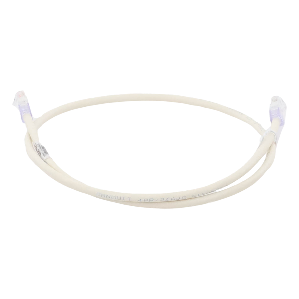 Cable de Parcheo UTP Categoría 6, con Plug Modular en Cada Extremo - 1 Metro (3.28 Pies) - Blanco Mate