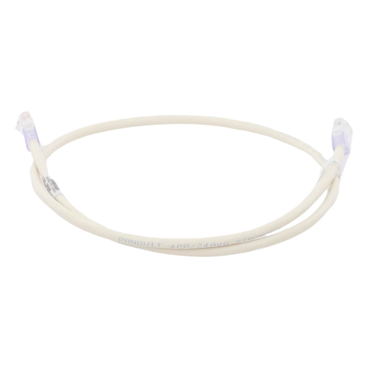 Cable de Parcheo UTP Categoría 6, con Plug Modular en Cada Extremo - 1 Metro (3.28 Pies) - Blanco Mate