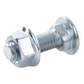 Tornillo + tuerca milimétrico, con acabado Electro Zinc