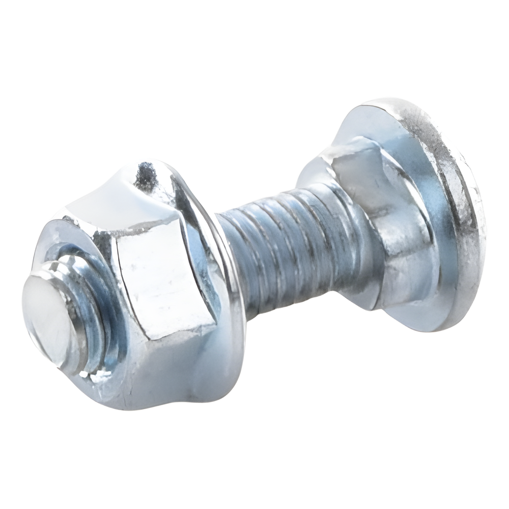 Tornillo + tuerca milimétrico, con acabado Electro Zinc