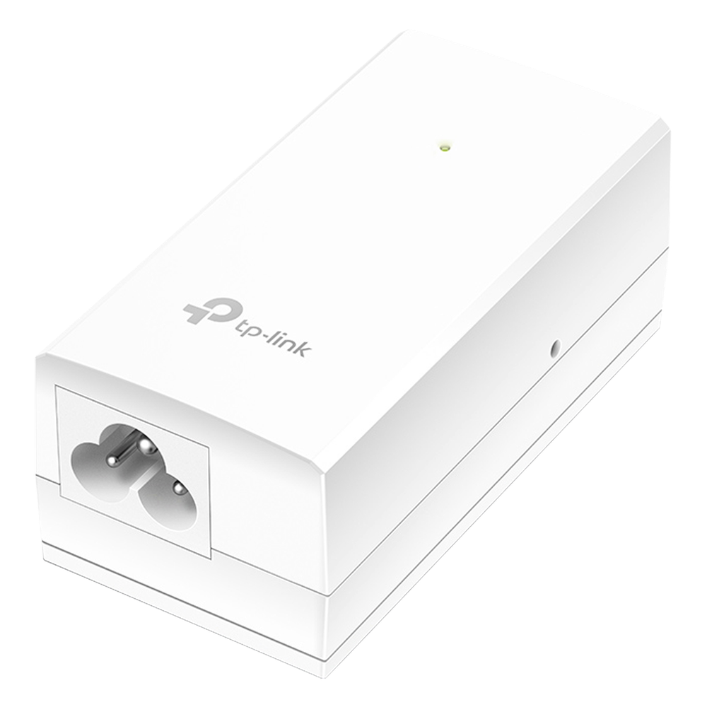 Inyector PoE Pasivo de 48V (18 Watts) / 2 puerto 10/100/1000 Mbps / Plug and Play / Montaje en Pared