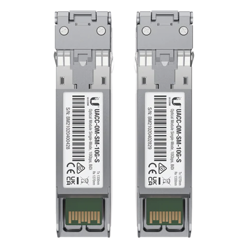 UFiber Módulo SFP+, transceptor MiniGibic MonoModo 10 Gbps, distancia 10 km, un conector LC. Incluye 2 piezas