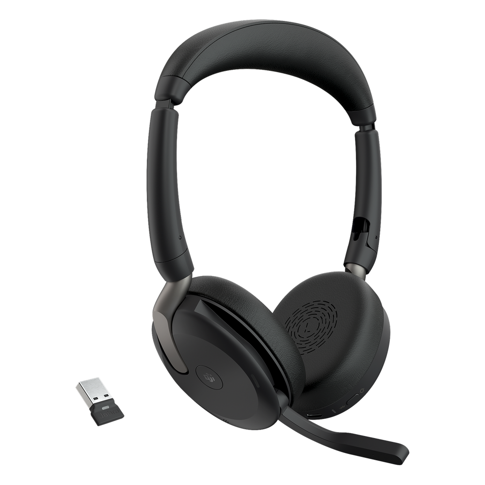 Diadema / Auricular Jabra Evolve2 65 Flex Stereo / Bluetooth 5.2 + USB-A / ANC Híbrido / Diseño Plegable (26699-999-999)