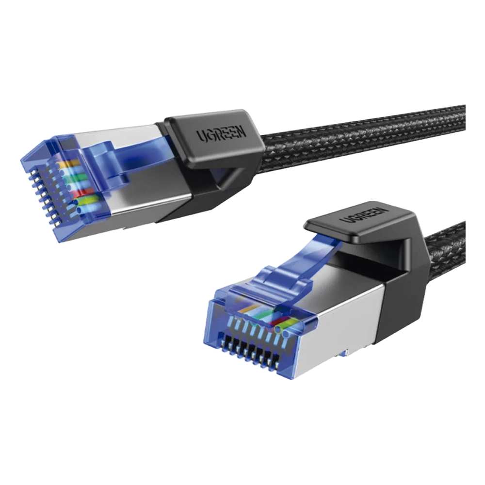 Cable Ethernet Cat8 CLASS F/FTP Redondo con Malla de Nylon 2 Metros (6.56 Pies)