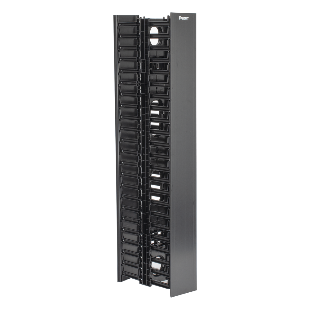 Organizador Vertical NetRunner, Doble (Frontal y Posterior), de 22.5 UR, 4.9in de Ancho, Color Negro