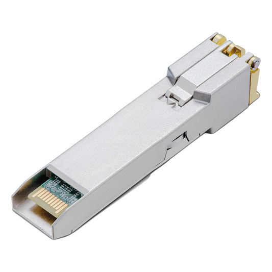 Transceptor mini-GBIC SFP+ RJ45 / Admite 10GBASE-T, 5GBASE-T, 2.5GBASE-T, 1000BASE-T y 100BASE-TX /  Distancia Hasta 30 metros / Conector RJ45 (10G)