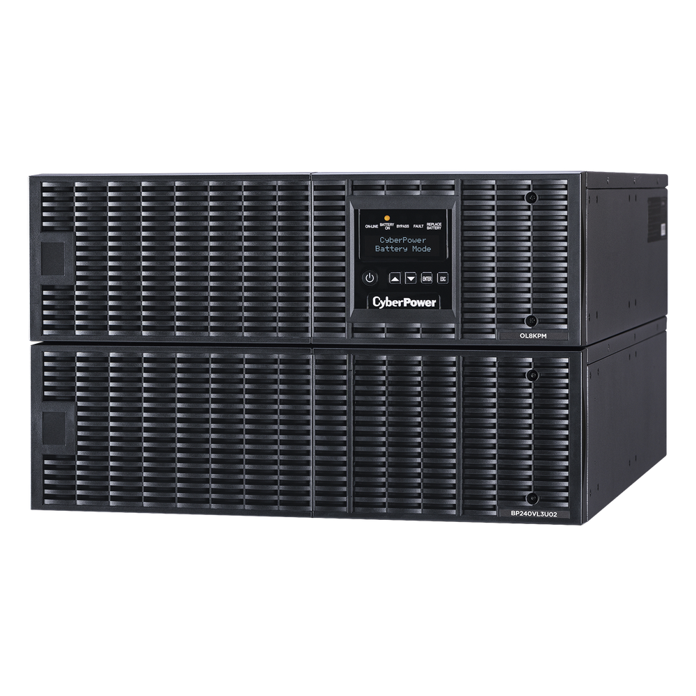 UPS de 8000 VA/ 8000 W, Online Doble Conversión, 200 - 240 Vac de Salida, Terminal Hardwired, Onda Senoidal Pura, Torre o Rack de 6 UR, Con 3 Tomas NEMA L6-30R