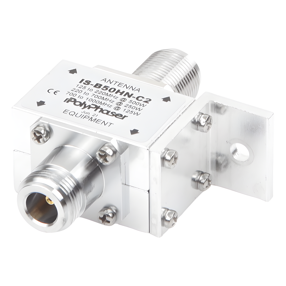 Protector Coaxial RF / 125-1000 MHz / 50 &Omega; / Conectores N Hembra / Ceja Frontal / 500W