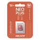 MicroSD HIKSEMI NEO Plus / 64 GB / 95 MB/s Lectura / 40 MB/s Escritura / Clase 10 U3 / TLC NAND / Especializada Para Videovigilancia 24/7