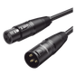 Cable para Micrófono XLR Tipo Canon Macho a Hembra / 10 Metros / Plug & Play / Antiinterferencias / Triple Blindaje / Alta Calidad / Color Negro