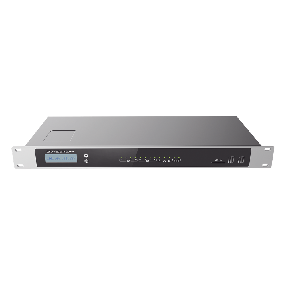 Conmutador IP-PBX para hasta 2000 usuarios y 300 llamadas simultaneas, 4FXO, 4FXS,  para solución de comunicaciones unificadas y colaboración