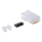 Plug RJ45 Cat6, Para Cable UTP Calibre 23 a 26 AWG, Chapado en Oro de 50 Micras, Bolsa con 50 Piezas