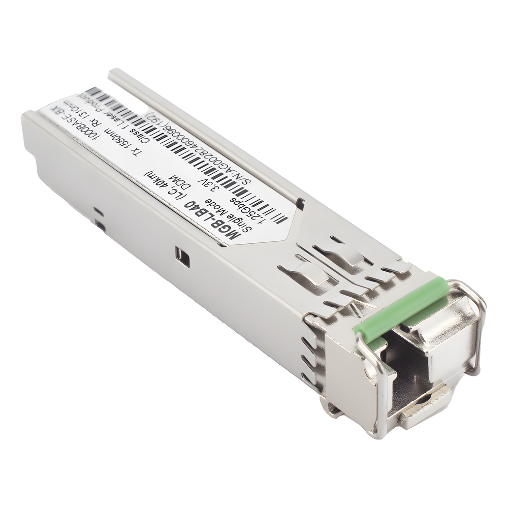 Transceptor mini-Gbic SFP 1G LC TX:1550nm RX:1310 para fibra Mono Modo 40 Km WDM, Requiere MGB-LA40