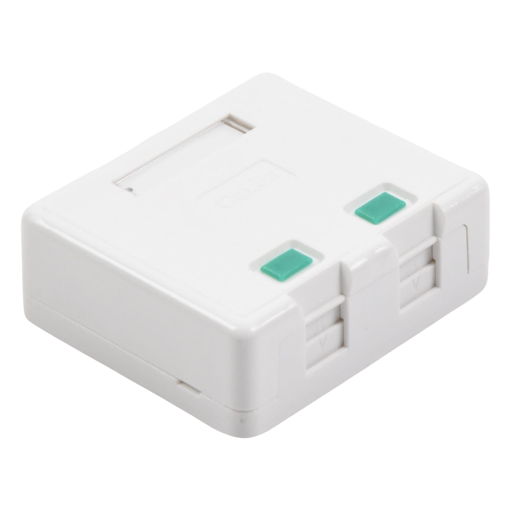 Caja de Pared con 2 Puertos Keystone, No Incluye Jacks
