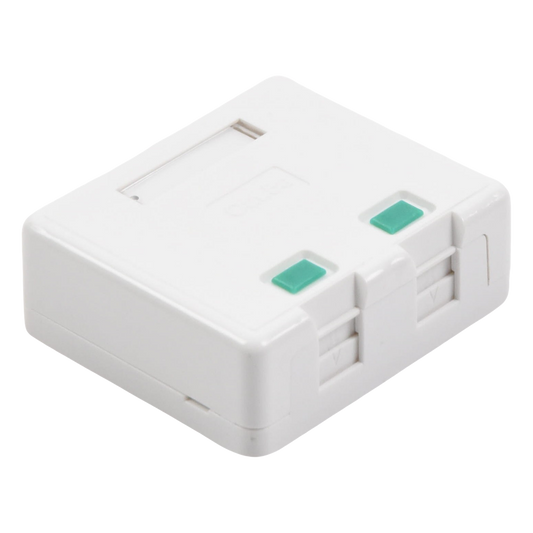 Caja de Pared con 2 Puertos Keystone, No Incluye Jacks