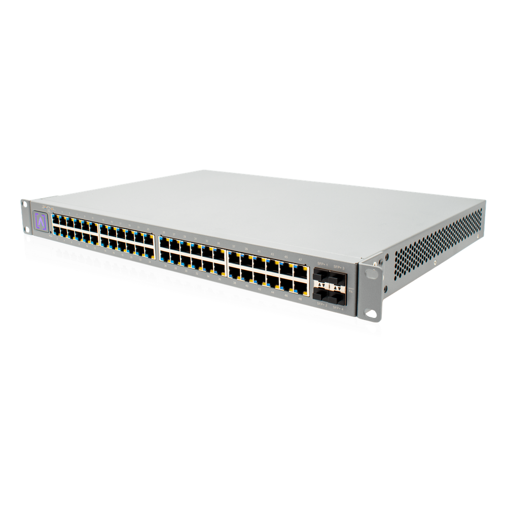 Switch Administrado 48 Puertos PoE+ / 740W PoE Budget / 16 Puertos 2.5 Gbps + 32 Puertos 1 Gbps / 4 Puertos SFP+ 10 Gbps / Bluetooth Setup / Cloud Management / VLAN Stacking / Rackmontable