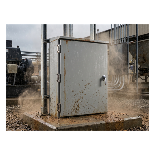 Gabinete Industrial ProTek de 19 UR de 922 x 600 x 614 mm Puerta Sólida Con Aire Acondicionado de 800 BTU / Protección NEMA Tipo 4/12; IP66, Fabricado en Acero Color Gris Claro