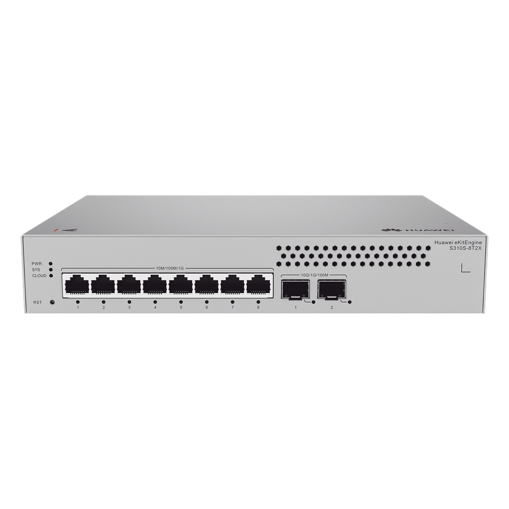 Switch de Acceso Gigabit Administrable Capa 2+ / 8 puertos 10/100/1000 Mbps / 2 Puertos 10GE SFP Uplink  / ERPS / Rutas Estáticas / Administración Nube Gratis