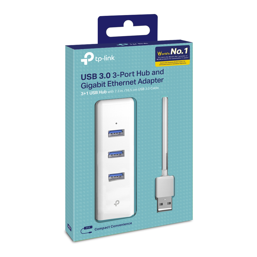 Adaptador de red Ethernet USB 3.0 a RJ45 10/100/1000Mbps