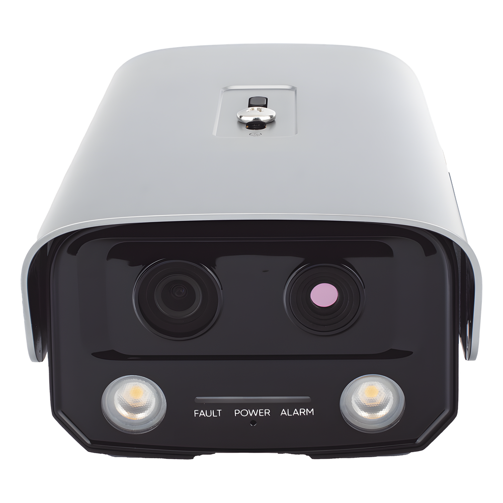 (HikFire) Cámara IP de Detección Térmica de Incendios / Detección de Llamas y Temperaturas Anormales / 4 Megapíxel (Lente Óptico) + 1 Megapíxel (Lente Térmico) / Compatible con Hik-Connect