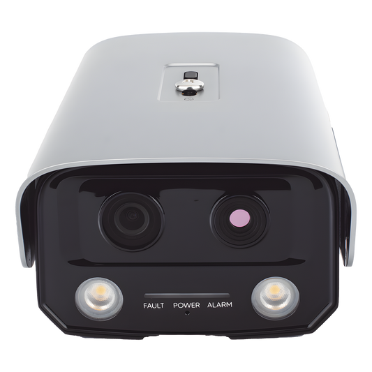 (HikFire) Cámara IP de Detección Térmica de Incendios / Detección de Llamas y Temperaturas Anormales / 4 Megapíxel (Lente Óptico) + 1 Megapíxel (Lente Térmico) / Compatible con Hik-Connect