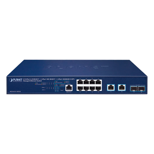 Switch Administrable Capa 3, 8 Puertos de 2.5G BASE-T, 2 Puertos de 10 G BASE-T, 2 Puertos SFP de 10 G