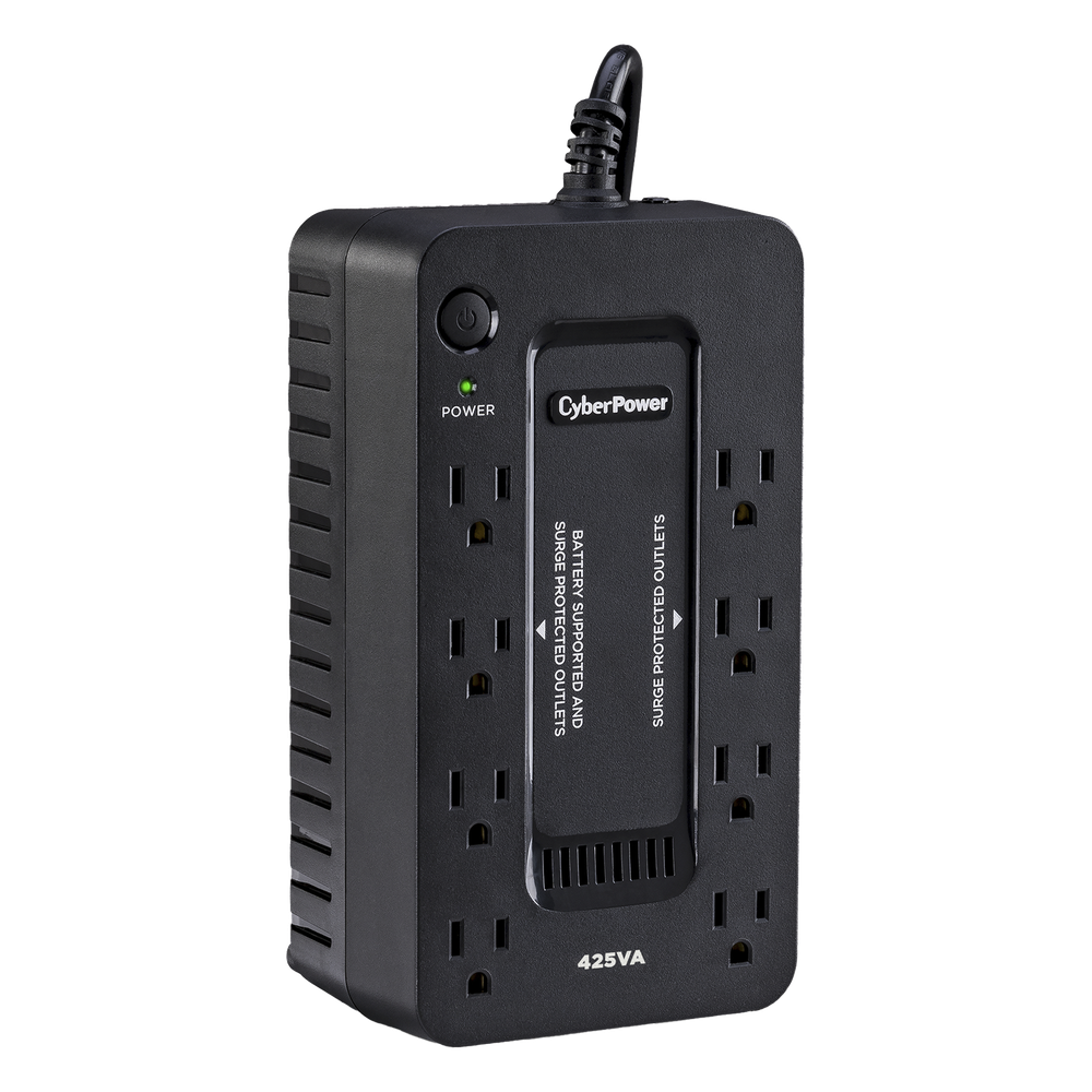 UPS de 425 VA/255 W, Topología Standby, Entrada 120 Vca NEMA 5-15P, Tipo Gabinete Compacto, Con 8 Tomas NEMA 5-15R