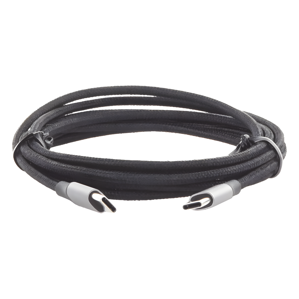 Cable USB-C a USB-C | 2 Metros (6.56 Pies) | Transferencia de Datos de 480 Mbps | Carga Rápida de Hasta 60W | QC 4.0/3.0/2.0 | PD3.0 | FPC | AFC | Protección Integrada | Caja de Aluminio | Nylon Trenzado | Color Negro