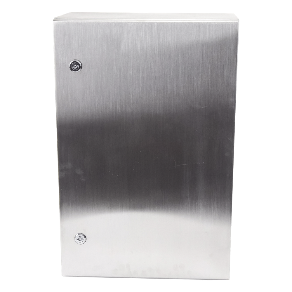 Gabinete de Acero Inoxidable IP66 Uso en Intemperie (400 x 600 x 250 mm) con Placa Interna Galvanizada.