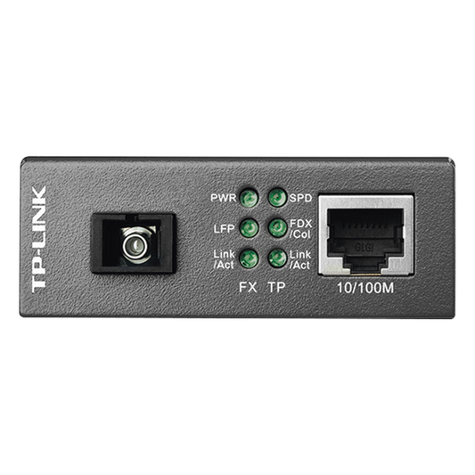 Convertidor Fibra Óptica WDM Monomodo / 1 puerto RJ45 10/100 Mbps / 1 puerto SC/UPC 100 Mbps /  Hasta 20 Km / Para su Funcionamiento Requiere el Modelo MC111CS / Plug and Play