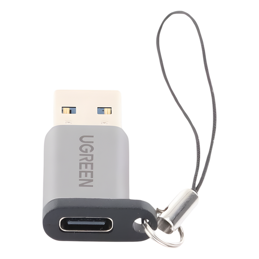 Adaptador USB 3.0 Macho a USB-C 3.1 Tipo C Hembra |Carga y Sincronización de Datos | Admite Corriente de 3A | Transferencia de hasta 5 Gbps | Amplia Compatibilidad | Chip VL160 | Caja de Aluminio | Color Gris
