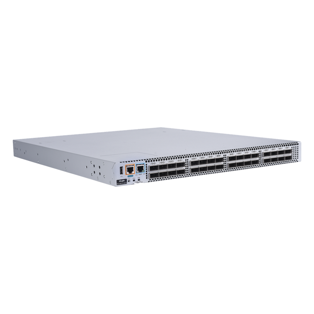 Switch Data Center 100GE / 32 Puertos QSFP28 100G / 6.4 Tbps 2030 Mpps / VXLAN EVPN Spine-Leaf L3 / RDMA PFC ECN Lossless Ethernet / BGP OSPF MLAG 1 RU Hot-Swap